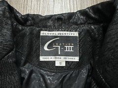 Rare Vintage 1980’s Global Identity G-III Cropped Black Leather Jacket Size S