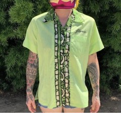 Vintage Hale Niu Tiki Bowling Shirt Ladies Amazing Condition Hula Girl
