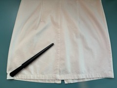 Vintage 1990s Guess Jeans Cream Denim Sleeveless Bodycon Snap Front Dress Size 9