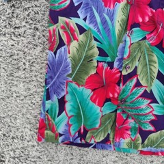 Hilo Hattie VNTG Women Tropical Aloha Button Up Shirt S Top Purple Floral Hawaii