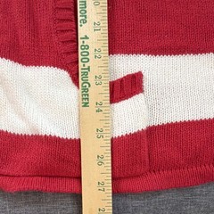 The Quacker Factory Patriotic Flag Hooded Sweater 3X Red White Blue Ramie Cotton