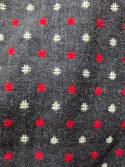 Vintage Woman’s Skirt 100% Wool Home Sewn 1960’s Grey with Red/White Pattern