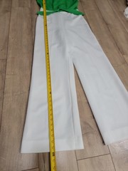 VTG’70s Melissa Lane Green White Nautical Wide Leg Jumpsuit Retro Mod Disco