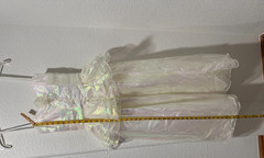 Roberta 90s Y2K Fairy Iridescent‎ Organza Gown NWT Prom Formal White Wedding 7/8