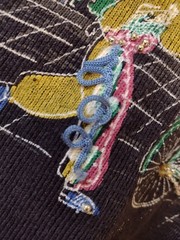 Rare 80s Fiorelle Paris 3D Artwear Sweatshirt Bicycle Cityscape M/L Handmade