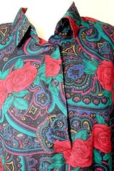 VTG NWT ALFRED DUNNER Casual Top / Blouse ~ Roses / Paisley Rayon ~ Sz. 16 #03