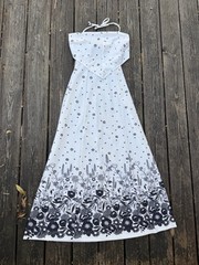Vintage 1970s Aldens Fashions Floral Halter Maxi Dress