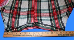 Vintage 70s Tartan Plaid MIDI CIRCLE SKIRT Academic Red Green Holiday 13/14