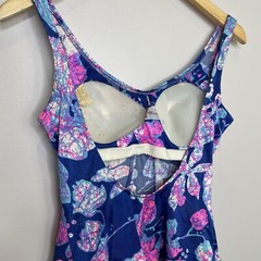 Vintage Rose Marie Reid Swim Bathing Suit Pin Up Blue 1960s Size 12