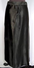 VINTAGE FRENCH 1930’S-1940’S BLACK SILK & RAYON SATIN SKIRT SIZE 30 INCH WAIST