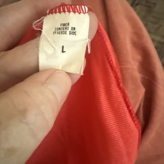 Vintage MCM 70’s Red-orange and Black Full Length Slip Lingerie