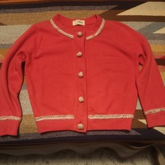 Vintage 1950s Dalton 100% Virgin Cashmere Soft Cardigan Sweater Pink S Pin Up