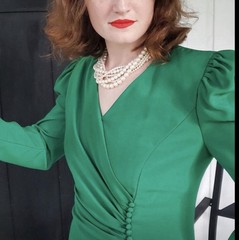 Carolina Herrera Green Silk Maxi Fits Size 6-8 Rare Vintage Formal