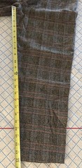 Vintage 1950s Nylon Wool Pants Women’s Tailored High Waist Glen Check Plaid