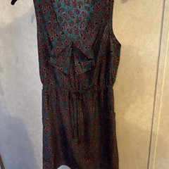 BeBop Paisley Sleeveless Dress Teal Purple Orange L Women’s Casual Dress