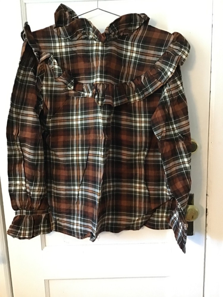 Vintage Renato Nucci 1980’s plaid blouse Viyella made in France
