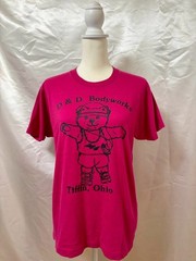 Vintage 1980s Teddy Bear Graphic T shirt Pink Made in USA SizeL Kawaii