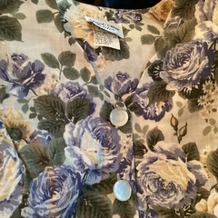 Vintage Stuart Alan Top Women’s Floral Short Sleeve Petite Size 14P Padded New