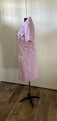 Vintage 1960’s Serbin Florida Designed By Muriel Ryan Purple Gingham House Dress