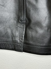 Vintage MONDI Black Leather Pencil Skirt 5 Pocket US 0 2 XS W25