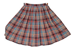 Vtg 50s 60s Jo Juniors of Dallas Plaid Pleated Skirt Tartan Fall Academia XS XXS