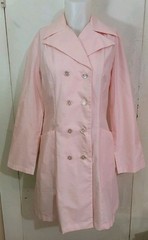 Vintage 60s/70s Crest Pretty In Pink Trench Coat Lightweight Medium Versatile