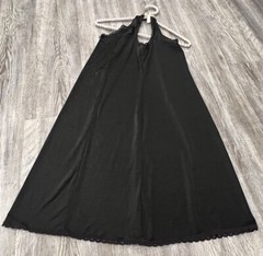 VTG 80’s Cabernet Woman’s Black Full Dress Laced Nylon Blend USA Made Slip 38
