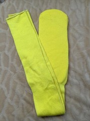 VTG Socks Yellow School Girl Knee High 80’s 30” NOS Acrylic Nylon Blend 10-13