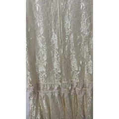 Vintage Mister Jay Lace Midi Dress L Cream Tiered Drop Waist Wedding Guest