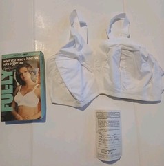 Vtg Exquisite Form Original Ful-ly Full Figure Bra Size 46D White Firm Uplift