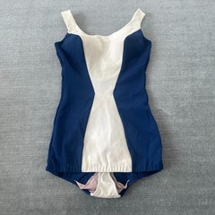 Vintage 60 70 Cole of California Swimsuit Retro Striped Blue One Piece Pin Up