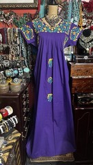 Beautiful Mexican Oaxacan Deep Purple With Multi Colored Embroidery M/L