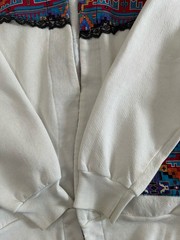 Vintage 90s Womens Large Lee Southwestern Aztec Cardigan Sweatshirt Jacket White