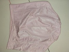 VTG SILKY SATIN SHIMMERY SHINE PINK PIN UP PANTIES TUCK NIP GIRDLE FIRM S NOS