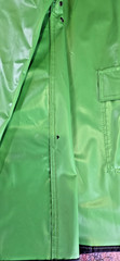 Rainskins Vintage 1980s Reversible Vinyl Rain Coat Jacket Green Blue Medium