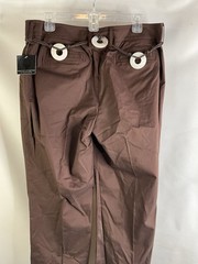 NOS Vintage 90s Womens 12 Baggy Wide Leg Belt Chino Pants Streetwear JNCO