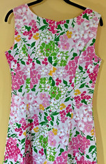 New! VTG Rosemary Long For New Perspective Dress 1960s Spring Flowers Size 14