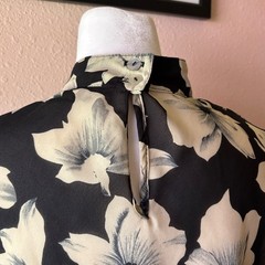 Vintage 80s / 90s Cheongsam Style Floral Maxi Dress