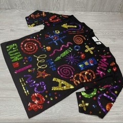 Vintage cotton cedars sequin crossing guard teacher school long sleeve shirt lg