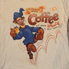 Disney Winnie The Pooh Tigger Coffee “Put Some Bounce In Your Step” T Shrt Sz XL