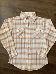 Vintage ’60s/’70s Step Up of California Plaid Western Button-Down Shirt Small