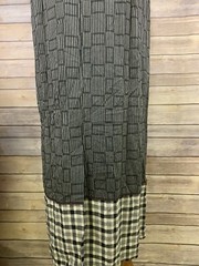 Faith By Celia Forrester Small Dress Plaid Stripe Embroidered Sleeveless Vintage