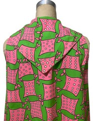 Late 60s/Early 70s Vintage Women’s Scarf Print Miss Bergdorf Trapeze Dress Sz S