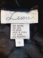 LASOIE Robe and Gown Size Medium Black Two piece Silk Rayon Velvet Maxi Vintage