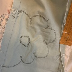RARE 70s Vintage Hippy Skirt Home Sewn Unique made from pillow cases & sheets