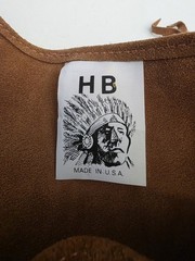 HB Vintage Suede Leather Poncho Fringe Beads Indian Native American One Size