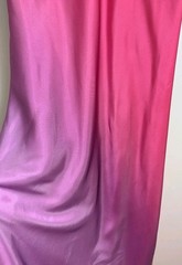 90s Y2K JUMP Maxi Slip Dress Shiny Satin Gown Pink Purple Ombre Fairy Prom 7/8