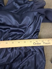 Vintage 80s Carriage Court Swing Dress 12 Blue Secretary Elastic Waist Pleated