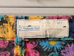Vintage 80’s Panhandle Slim Floral Jeans 24×31 High Waisted Deadstock