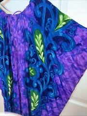 Kamehameha Women Dress Vtg 60s Floral Hawaiian Muumuu Made In Hawaii purple OS